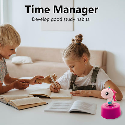 Visual Timer for Kids, Toddler Kitchen Timer 60 Min Countdown, Pink Unicorn