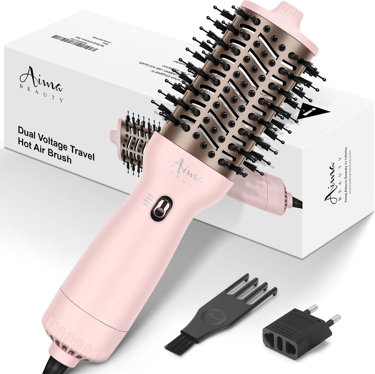 Hair Dryer Brush Auto Dual Voltage Blow Dryer Brush Cool Shot