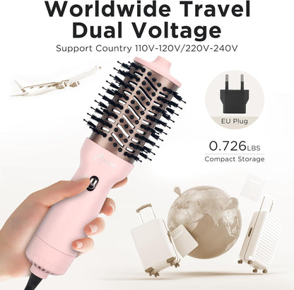 Hair Dryer Brush Auto Dual Voltage Blow Dryer Brush Cool Shot