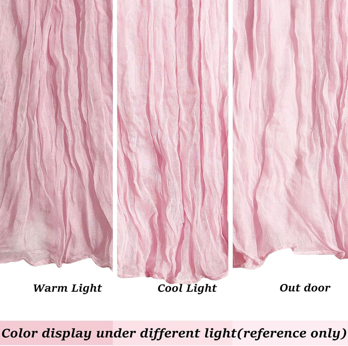 6Pack Light Pink Cheesecloth Table Runner Boho Gauze Cheese Cloth Table Runners Sheer Pink Table Runner for Wedding Party Baby Shower Birthday Home Decor