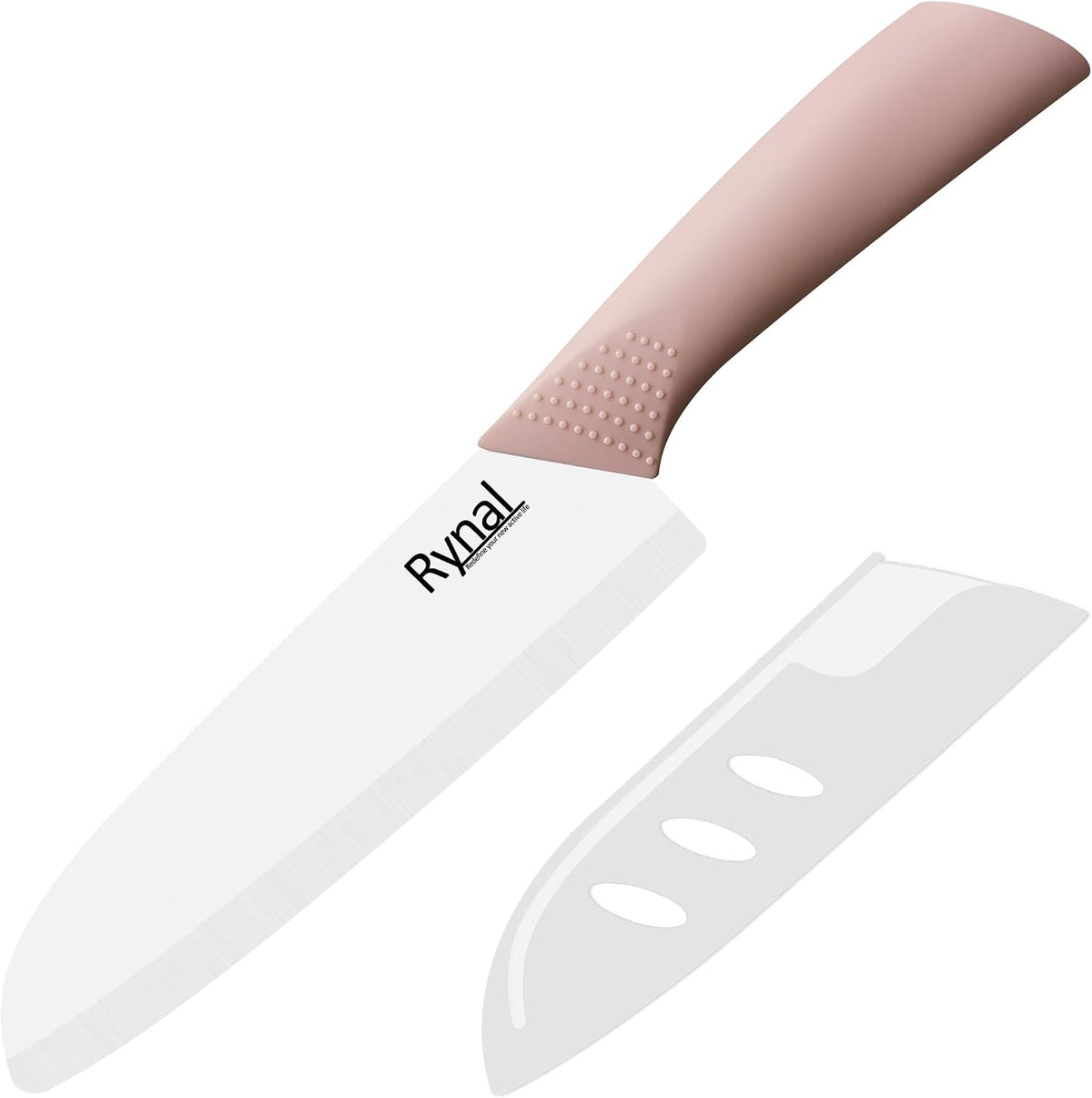 Ceramic Knife 7" Upgrade Sharp Ceramic Santoku Knife with Blade Cover