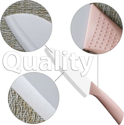 Ceramic Knife 7" Upgrade Sharp Ceramic Santoku Knife with Blade Cover