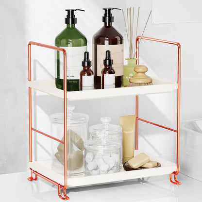 2-Tier Bathroom Countertop Organizer, Makeup Organizer for Vanity
