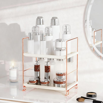 2-Tier Bathroom Countertop Organizer, Makeup Organizer for Vanity