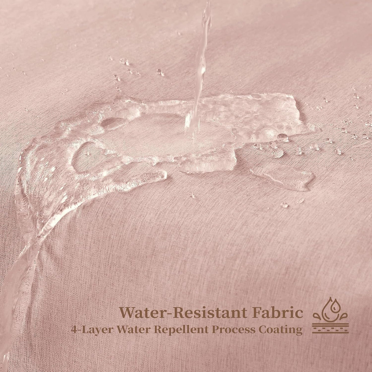 BTTN 72x80 Boho Scalloped Linen Textured Cloth , Blush Pink