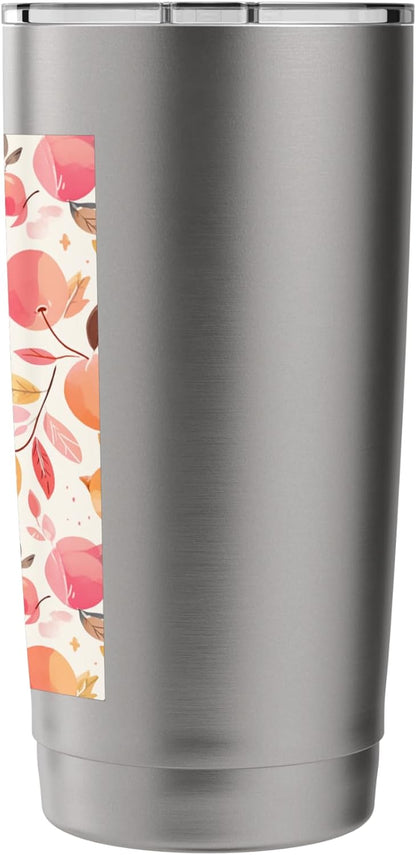 Peach Pattern Art Vintage Fruit Stainless Steel Insulated Tumbler