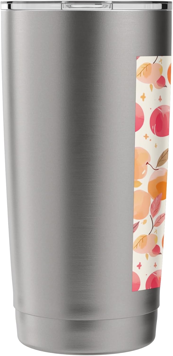 Peach Pattern Art Vintage Fruit Stainless Steel Insulated Tumbler