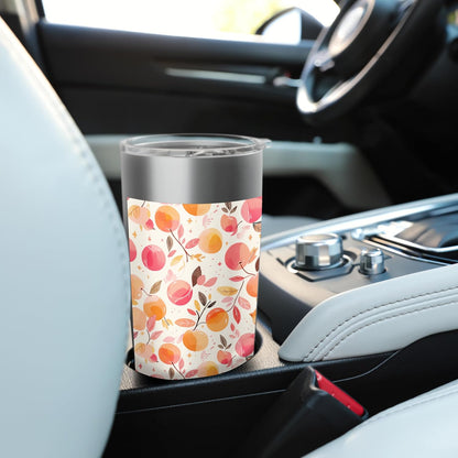 Peach Pattern Art Vintage Fruit Stainless Steel Insulated Tumbler