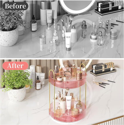 Rotating Makeup Organizer Countertop, Skincare Organizers