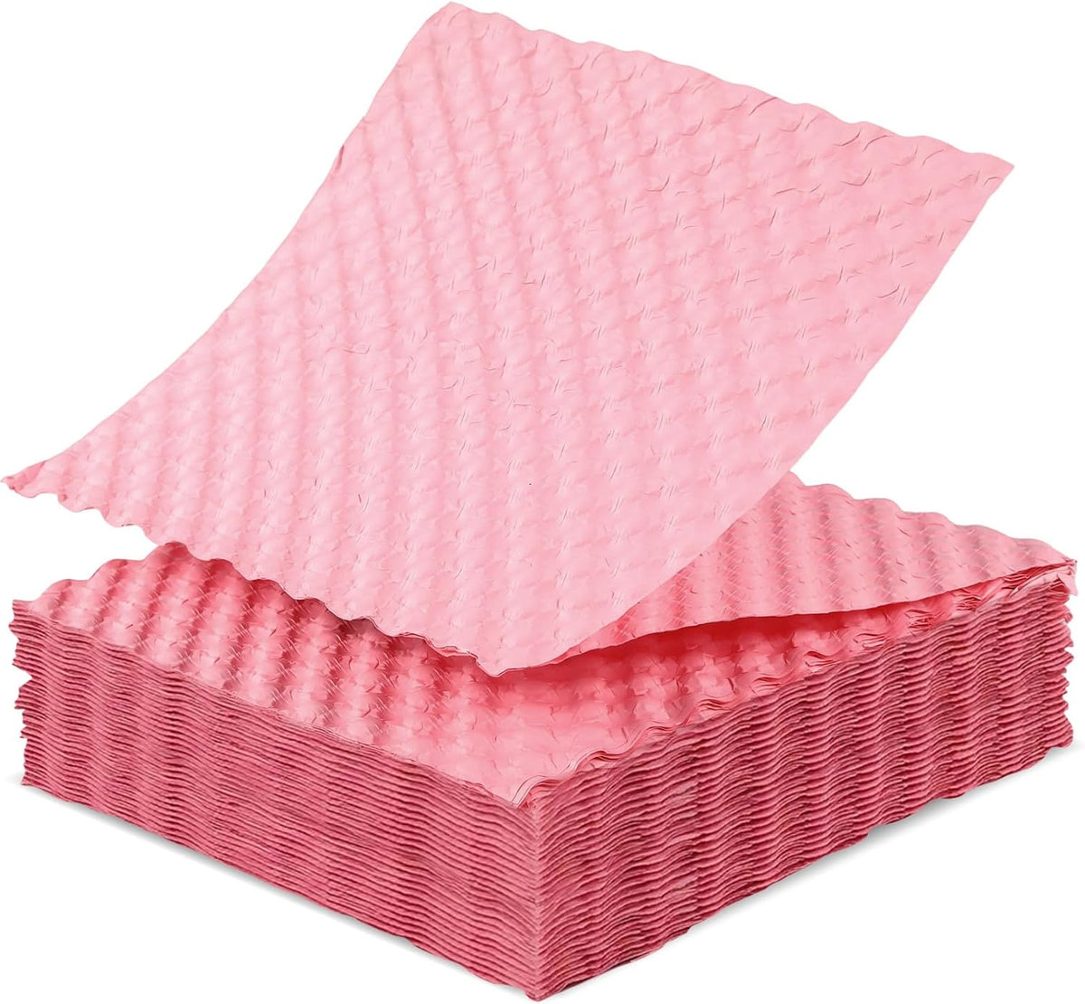12" x 12" 250FT Pink Paper Bubble Wrap Sheets for Packing Embossed Kraft Cushioning Wrap Packing Paper for Moving Shipping Storage Fragile Items Glassware Dishes Gifts Small Business Packaging