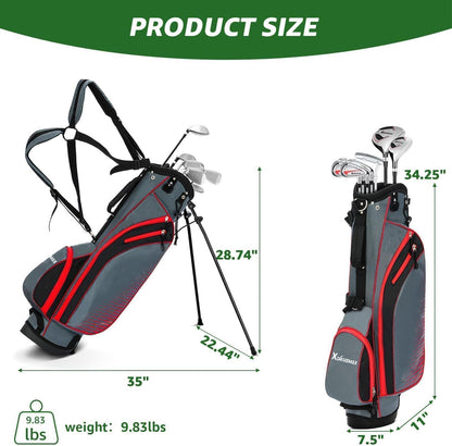 8-Piece Right & Left Hand Complete Golf Club Set for Men & Women: Wood, Hybrid, Irons, Putter & Bag - Beginner Friendly, High Distance & Accuracy