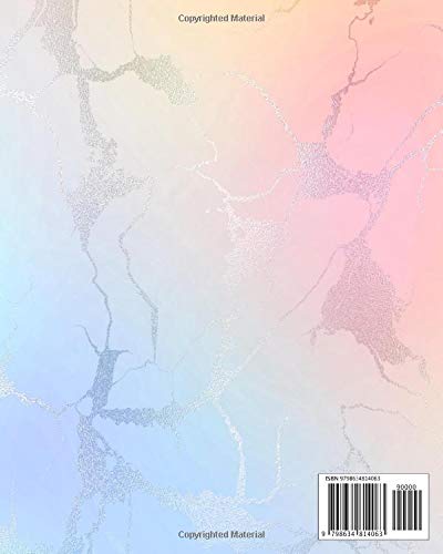 Daily Gratitude Journal: Pastel Hue Peach and Blue Marble and Rose Gold | Inspirational Quote - Journal, Notebook, Diary, Composition Book (8 x 10 inches) - 120 Lines Pages