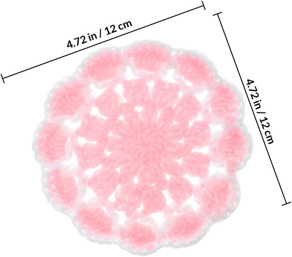 Cute Flower Crochet Drink Coaster for Table Setting Heat Protection