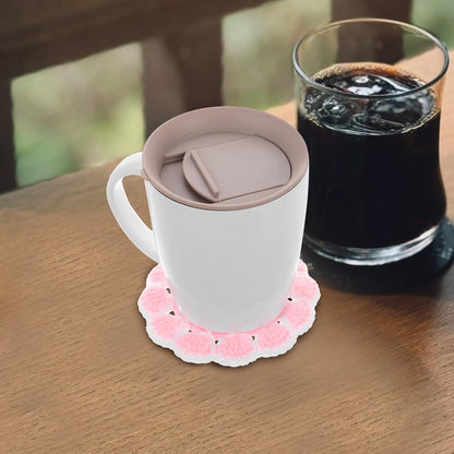 Cute Flower Crochet Drink Coaster for Table Setting Heat Protection