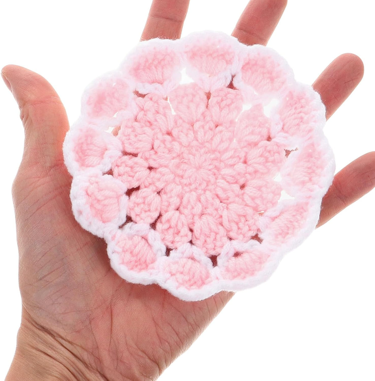 Cute Flower Crochet Drink Coaster for Table Setting Heat Protection