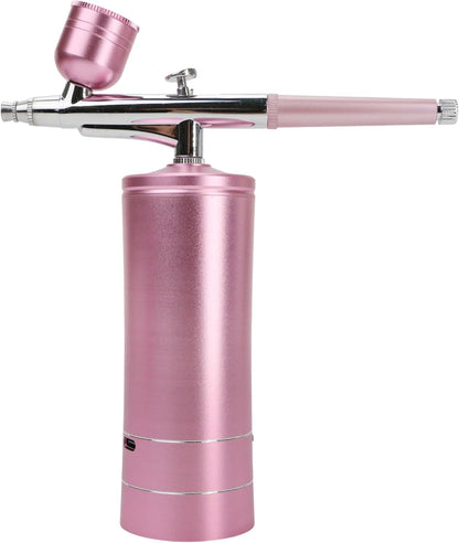 Oxygen Facial Machine – Handheld High Pressure Mist Spray Steamer for Skin Rejuvenation, Deep Cleaning, and Moisturizing – Portable, Rechargeable Airbrush for Home and Beauty Salon Use (Pink)