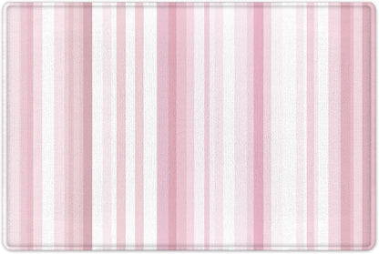 Aesthetic Pink Stripe Shower Curtain Sets with Rugs Abstract Geometric Pink and White Vertical Striped Fabric Shower Curtain with Hooks Modern Bathroom Curtains Shower Set, 70x70 inches