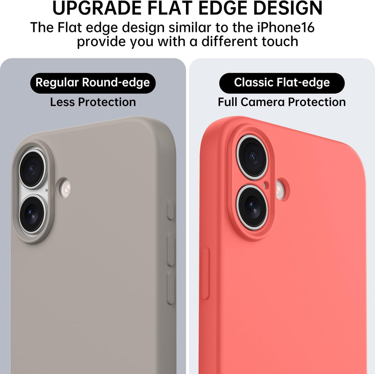 Compatible with iPhone 16 Case, Liquid Silicone Upgrade [Camera Protection] [Soft Anti-Scratch Microfiber Lining] Shockproof Phone Case (Peach)