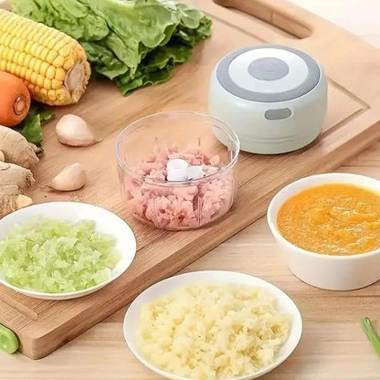 Electric Garlic Chopper,USB Rechargeable Mini Portable Vegetable Chopper,Garlic Grinder Masher,Wireless Food Processor for Ginger,Chili,Fruit,Meat garlic grinder masher onion chopper (Pink)