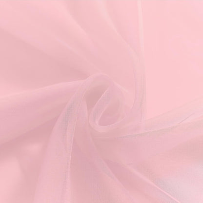Pink Window Scarf Valances - Light Pink Sheer Valances, 144 Inch Curtain Scarf Swag Curtains, Bed Canopy Curtains 52Wx144L