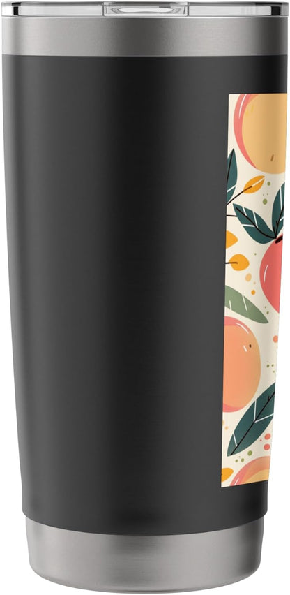 Pattern Art Peach Stainless Steel Insulated Tumbler