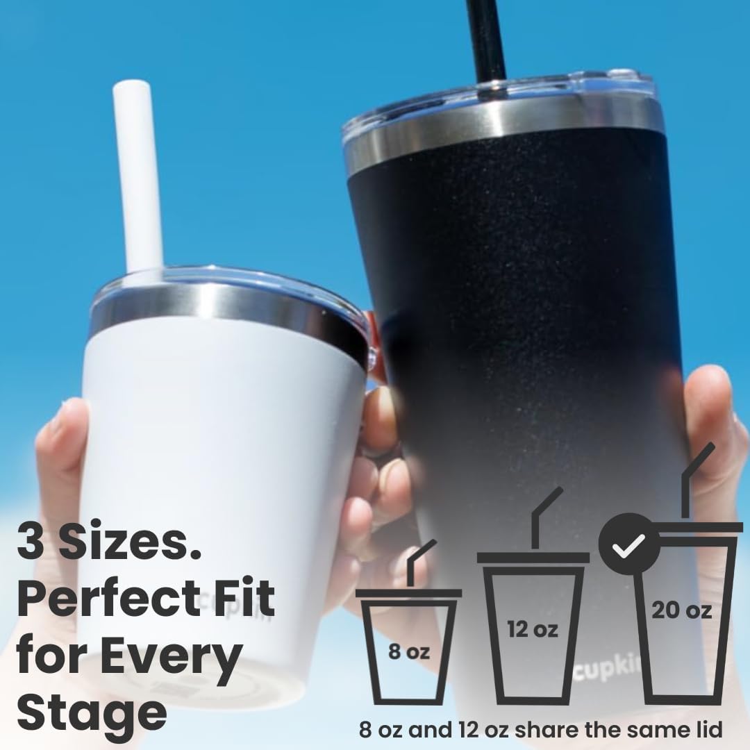 Stainless Steel Insulated Tumbler with Lid and Straw, 20 oz Stainless Steel Cups, Set of 2 Travel Coffee Mug for Adults, Iced Coffee Cup with Lid, Tumbler for Travel (Peach + Teal)