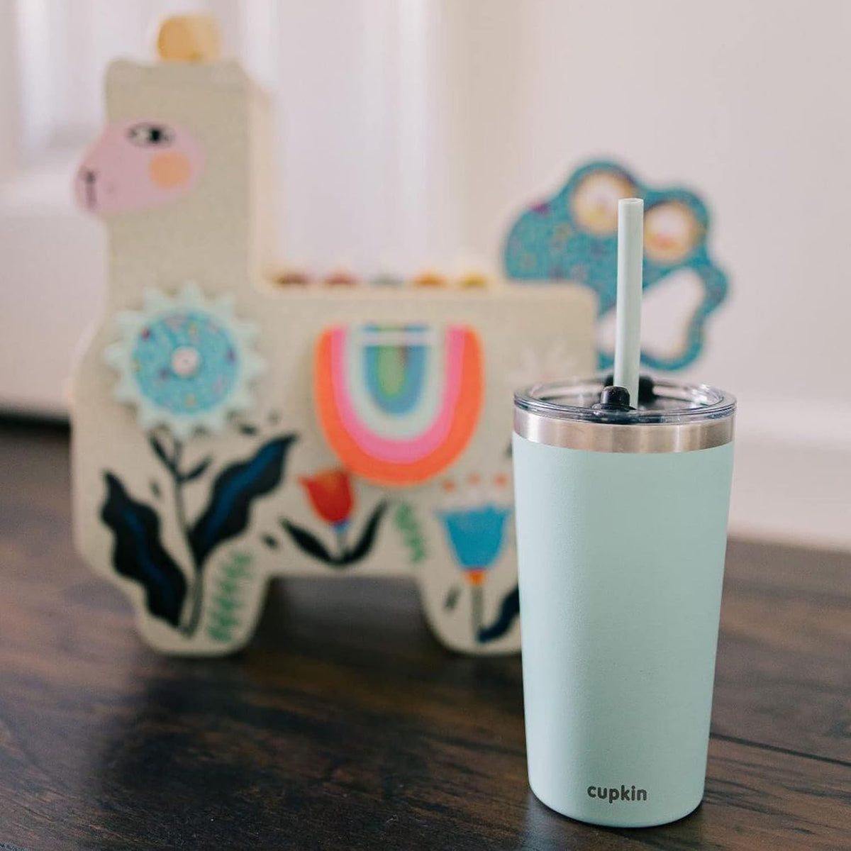 Stainless Steel Insulated Tumbler with Lid and Straw, 20 oz Stainless Steel Cups, Set of 2 Travel Coffee Mug for Adults, Iced Coffee Cup with Lid, Tumbler for Travel (Peach + Teal)