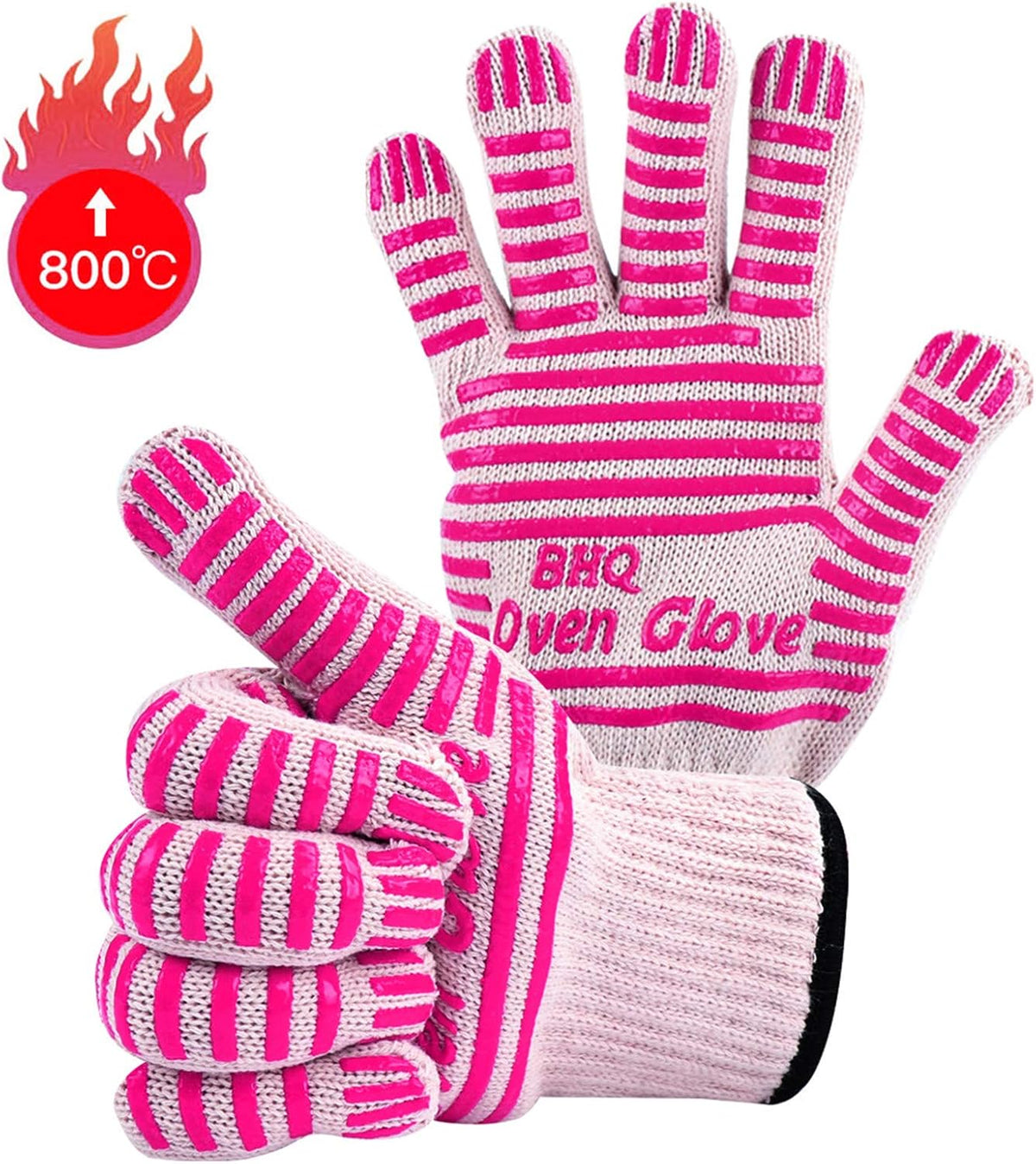 Extreme Heat Resistant Oven Gloves - 932F - Cooking Gloves for BBQ, Grilling, Baking,Cutting, Smoker Fireplace