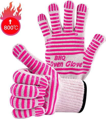 Extreme Heat Resistant Oven Gloves - 932F - Cooking Gloves for BBQ, Grilling, Baking,Cutting, Smoker Fireplace