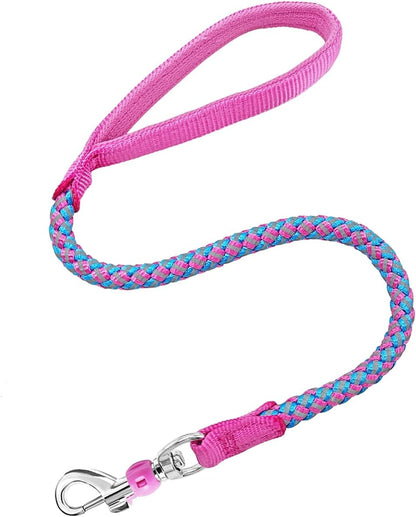 Reflective Dog Leash 2/3/4/6/10ft Braided 1/2" Strong Nylon Rope