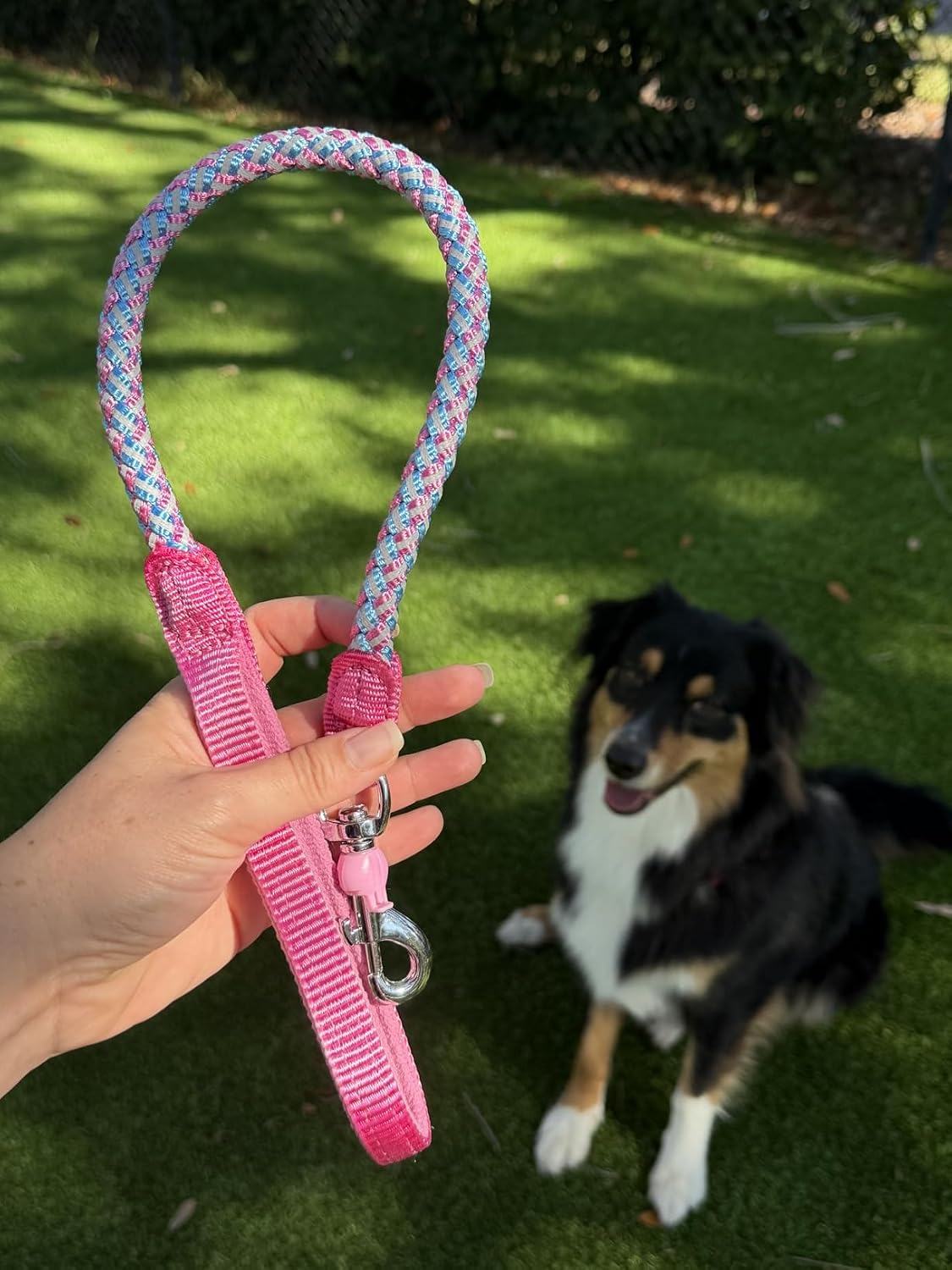 Reflective Dog Leash 2/3/4/6/10ft Braided 1/2" Strong Nylon Rope