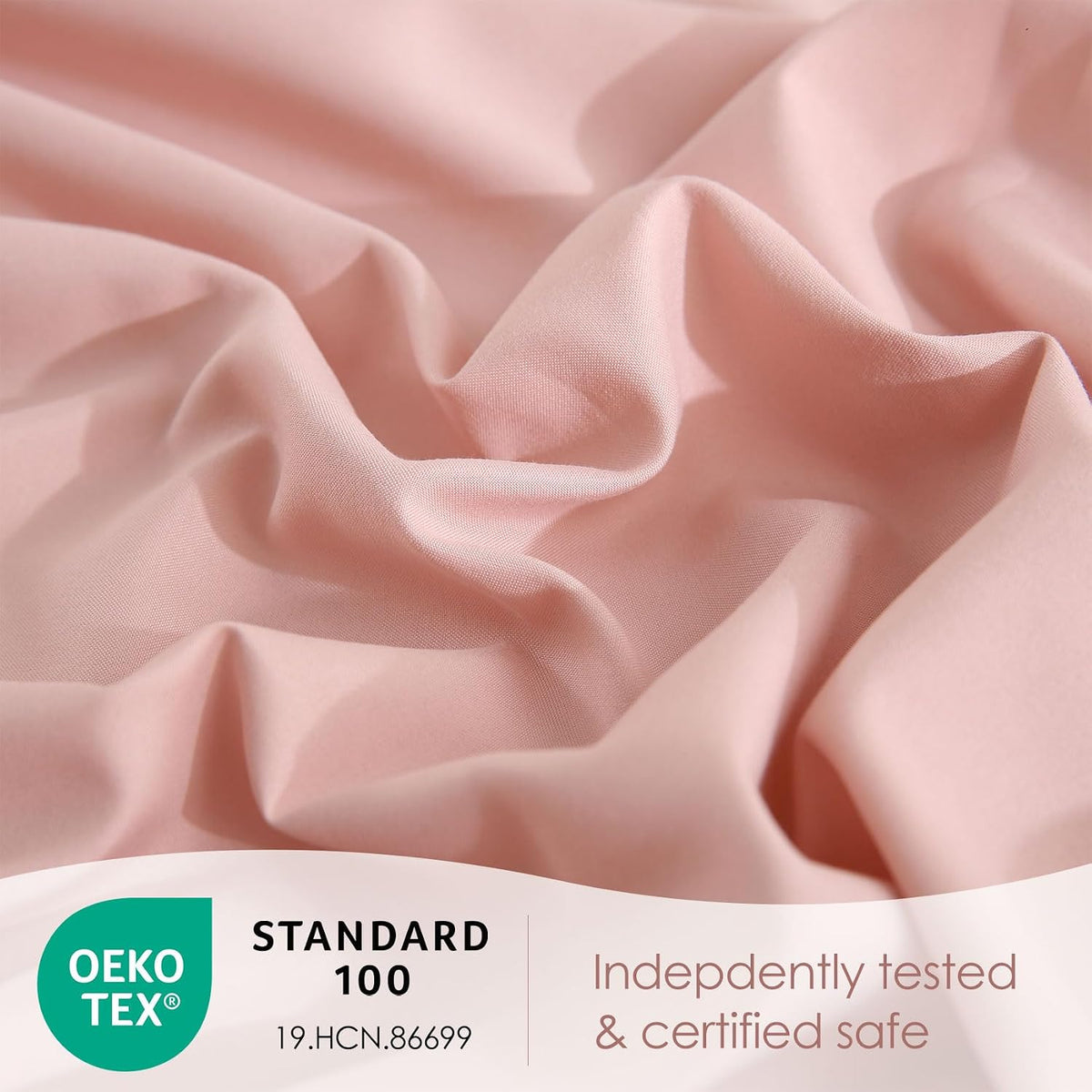 Dusty Pink Queen Sheet Set Side Pocket, Microfiber Deep Pocket with Corner Straps