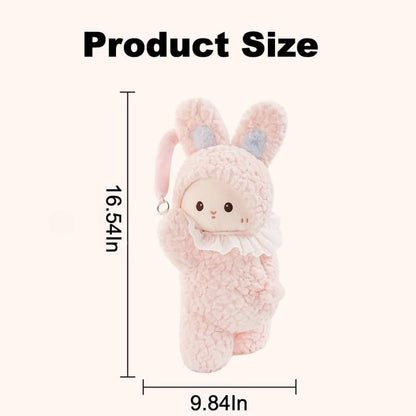 Plush Rabbit Car Tissue Holder Hanging Backseat, Pink Rabbit