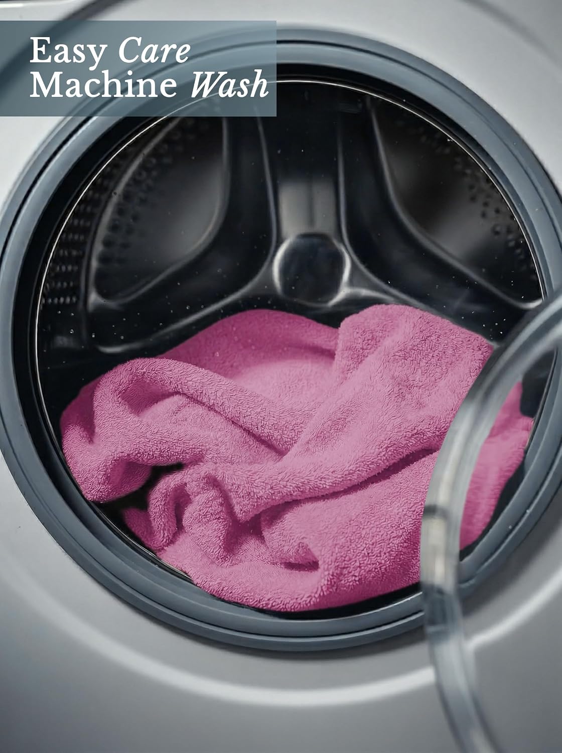 4 Pack Premium Bath Towels, 27x54 in, 600 GSM Cotton Pink