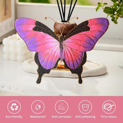 Filigree Enamel Art Painting Adult Craft Kits, DIY Art Projects Crafts Kits, Adult Painting Crafts Projects Kits for Seniors Teens Women, 3D Pink Butterfly Craftwork Decor Gift DIY Crafts Supplies