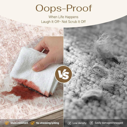 2x3 Pink Neutral Area Rug