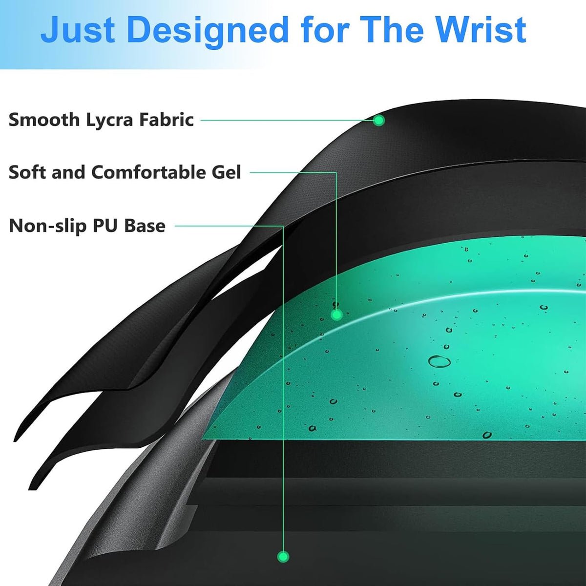 Ergonomic Mouse Pad with Gel Wrist Support, Comfortable Wrist Rest Mousepad with Non-Slip PU Base for Pain Relief, Desk, Home & Office, Pink Serenity