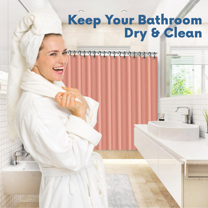 No Smell Shower Curtain Liner 72x72 Peach - PEVA Plastic Shower Curtain