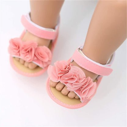 Infant Baby Girls Summer Sandals Newborn Toddler First Walker Crib Dress Shoes (0-18Months)