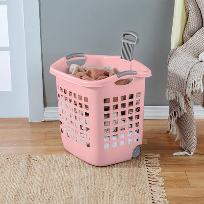 Ultra Wheeled Hamper, Laundry Basket w/Handles, 4-Pack