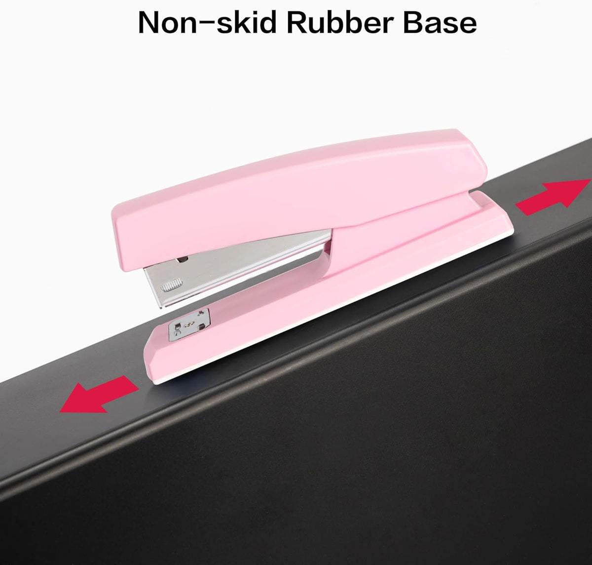 Deli Stapler, Desktop Staplers with 640 Staples, 25 Sheet Capacity, Pink