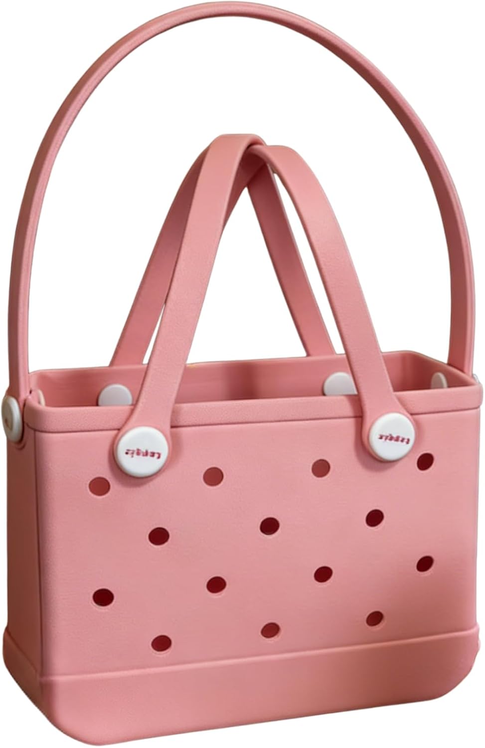 Small Rubber Tote Bag for Women, EVA Beach Bag with Detachable Shoulder Strap, Lightweight Durable Mini Travel Tote