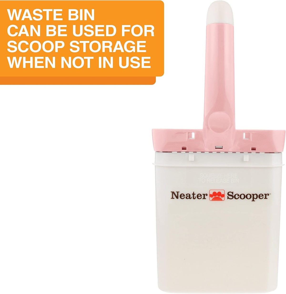 Neater Scooper Standard Cat Litter Scoop, 60 Refill Bags – Mess-Free Cat Litter Scooper with Bag, Spill-Proof Kitty Box Sifter, Bin Doubles as Scoop Holder, For Single-Cat Households