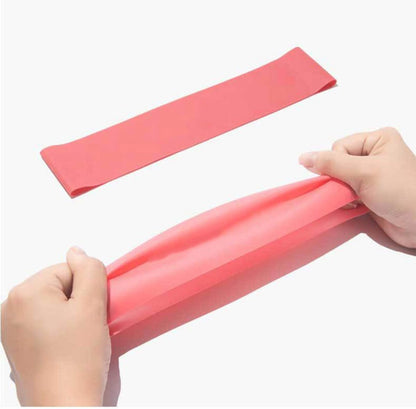 Pink Latex Resistance Loop Band for Women's Hip Glute Workout