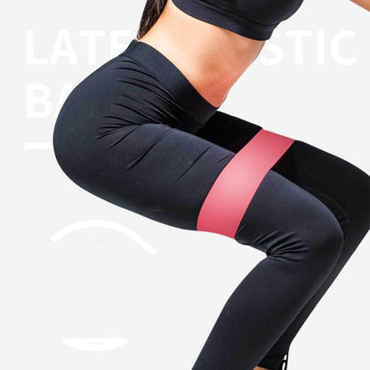 Pink Latex Resistance Loop Band for Women's Hip Glute Workout