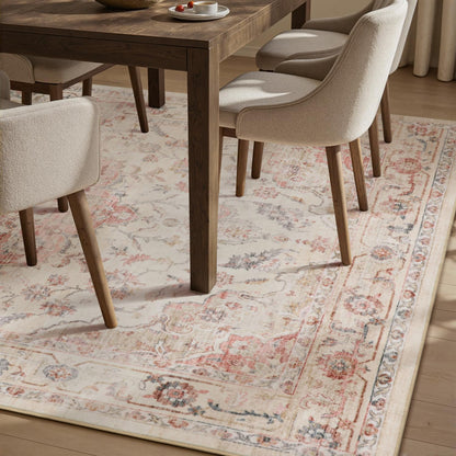 5X7 Area Rug,Rugs for Living Room,Soft Pink Rugs for Bedroom,Machine Washable Rug Non Slip Carpet for Dining Room Living Room Bedside Office