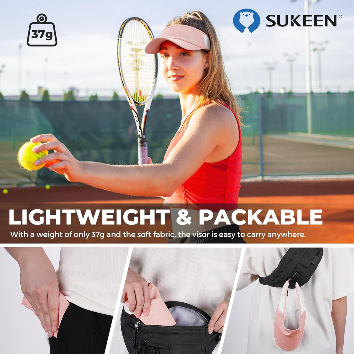 Lightweight Sports Sun Visor Hat for Men Women