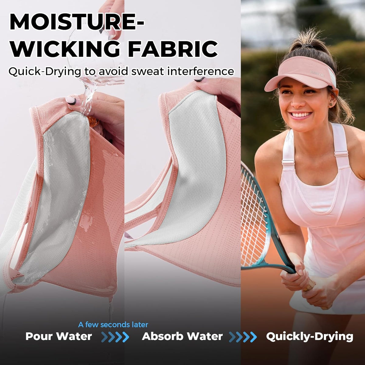 Lightweight Sports Sun Visor Hat for Men Women