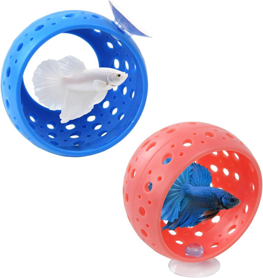 2 Pack Betta Tunnel, Betta Fish Tank Accessories with Suction Cup, Hollow Design for Easy Cleaning, Betta Hammock Provides a Safe Hiding Provides Betta Fish, Guppiesand Shrimp