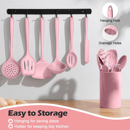 15-Piece Kitchen Utensil Set, Silicone Cooking Utensils Spatula Set